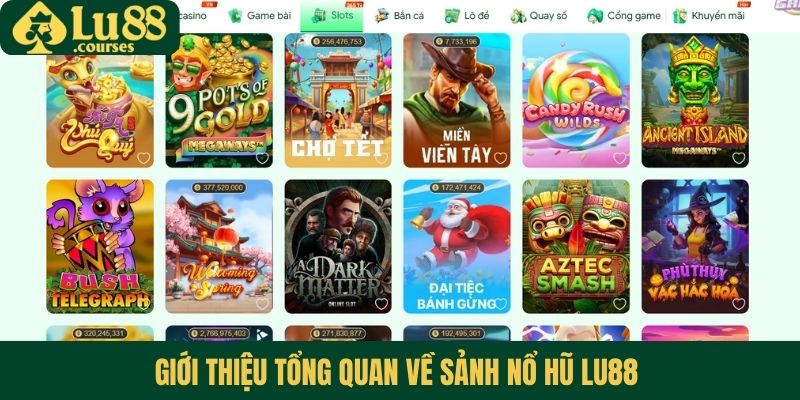 Giới thiệu tổng quan về sảnh nổ hũ Lu88